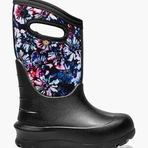 Bogs 1 Girls Boots Winter Fall Spring Warm -37 Rating Waterproof Floral School 1
